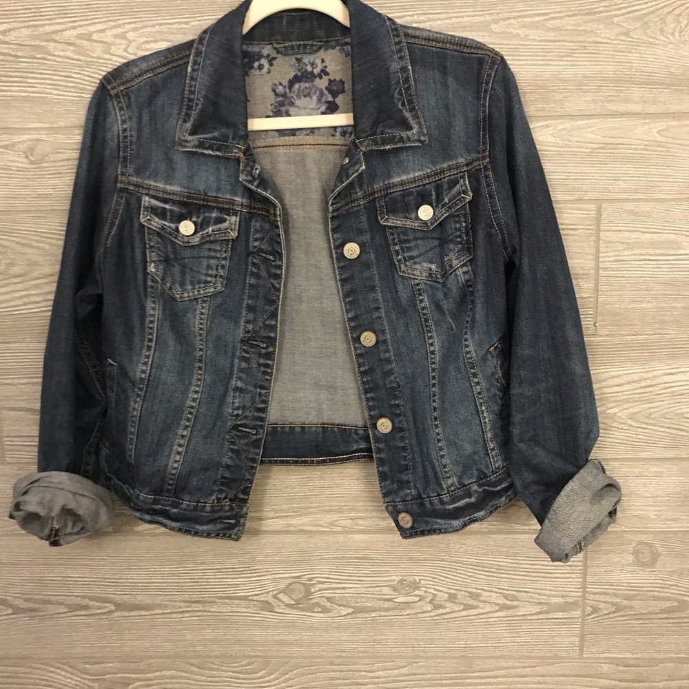 Aeropostale Distressed Jean Jacket: Sz. Large